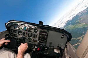 Aviation & Space Writer, James Rush Manley, viewed the earth from cessna cockpits like this one 