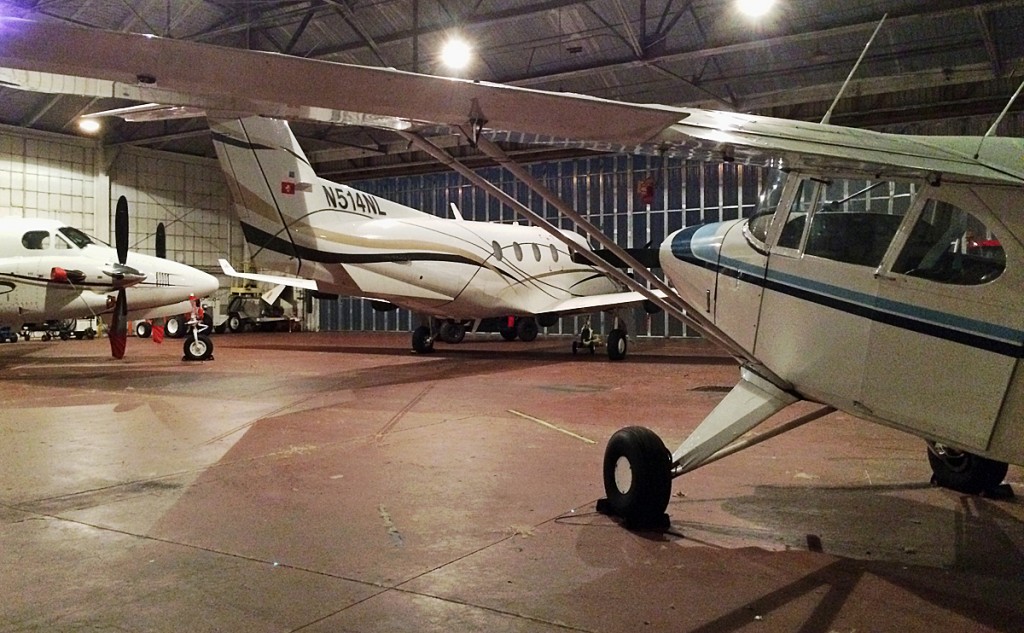 Piper Pacer in large hangar