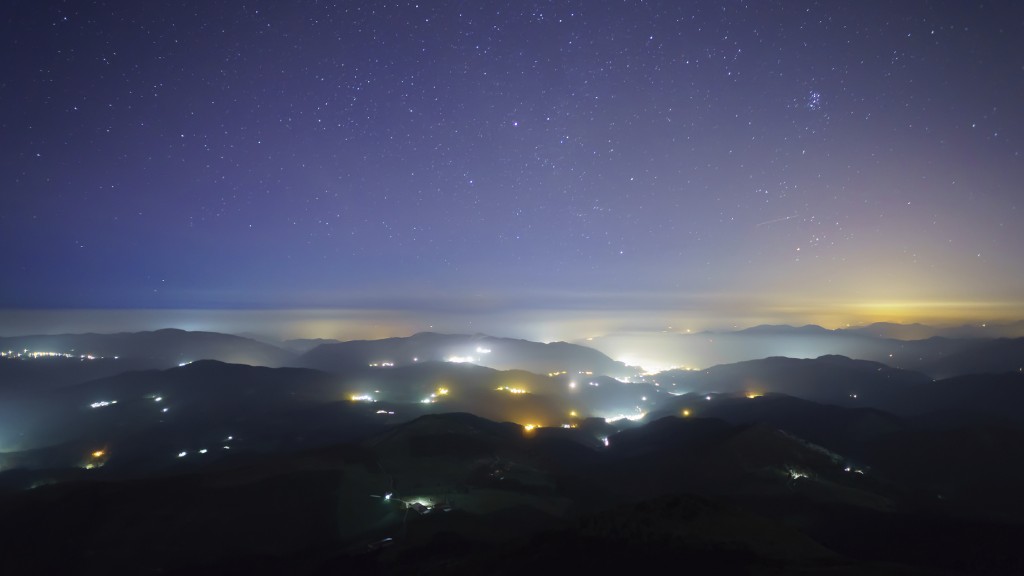 City lights seen from mountain