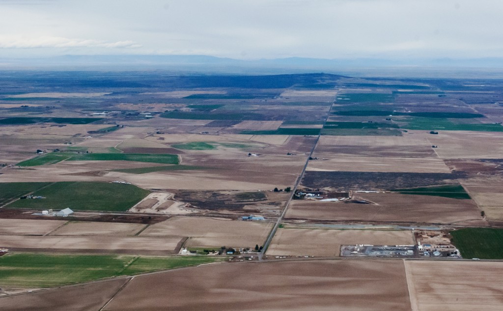 Aerial view of Idaho valley