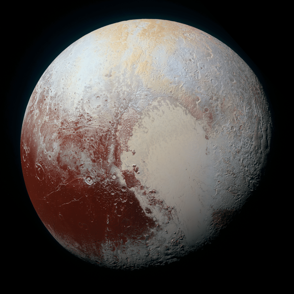 image of Pluto shot from New Horizons space probe