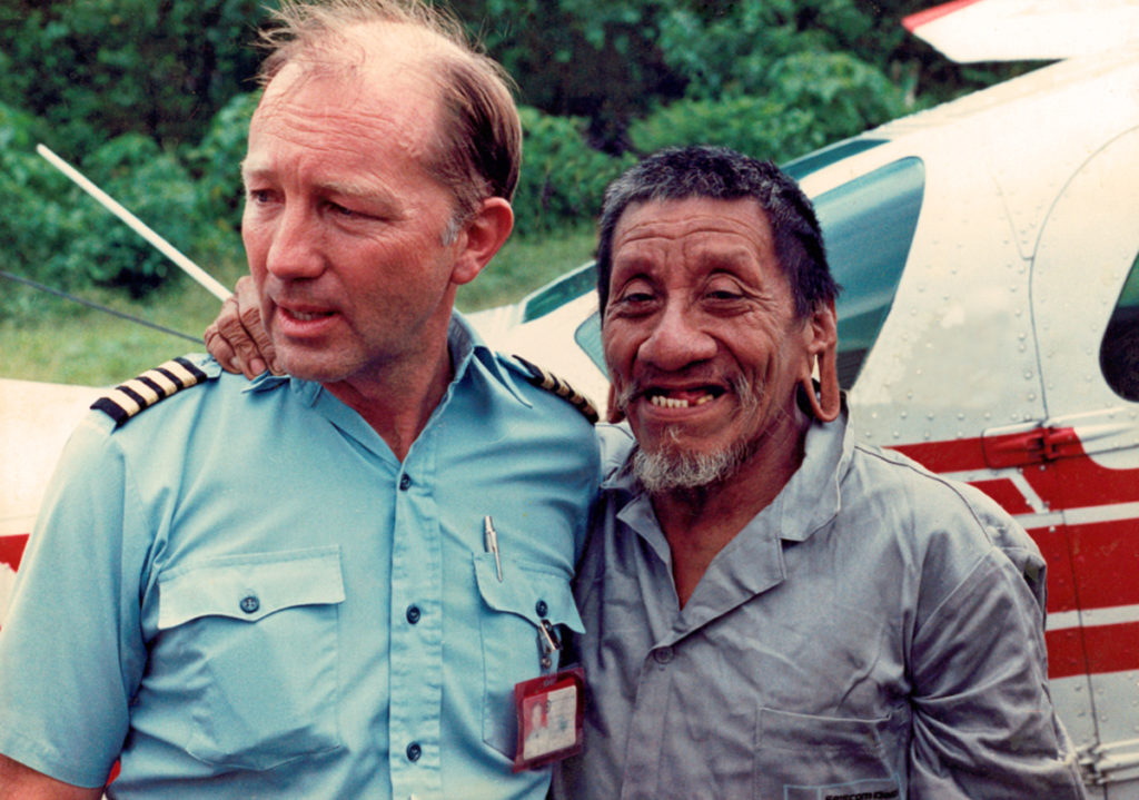 Me and Cawena at the Waorani village of Domointaro. Photo credit: David Underwood.