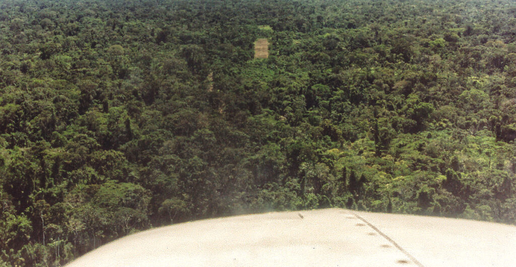 this jungle airstrip was visible only after a course correction