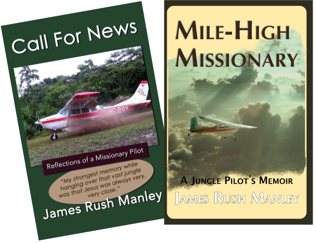 two book covers: Call For News and Mile High Missionary